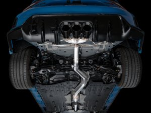 Honda Civic Type R Performance Exhaust - AWE Tuning - Cat Back Track Edition w/ Triple Diamond Black Tips - Diamond Black - 2023+